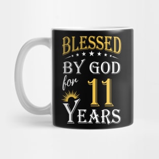 Blessed By God For 11 Years 11th Birthday Mug